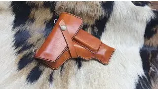 Premium Leather Gun Holster Available Now in India IOF Ashani .32 Pistol Holster with Magazine Pouch