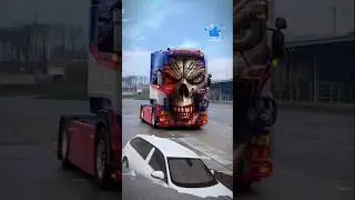 massive mixter truck video #vfx #scarymixertruck #shorts