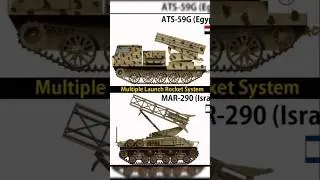 Muitie launch rocket system:ATS-59G (Egyrt)vs mar-290(israel)#shorts #comparison #military