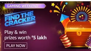 Amazon Gaming weekend quiz answers today l Find the cracker quiz answers today l Amazon quiz answers