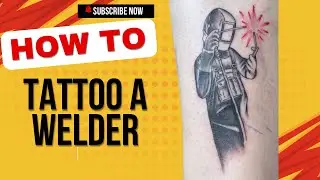 Hiding a scar with a welder tattoo 