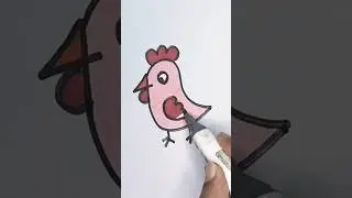 How To Draw Chicken 🐔 Drawing #numberdrawing #drawing #shorts