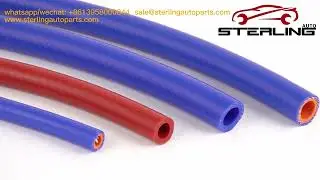 Braided silicone hose for automobiles