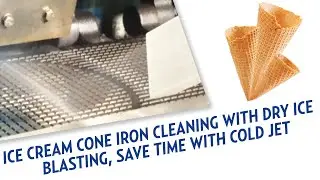 Save time & money while cleaning your industrial Ice Cream cone iron's with Dry Ice Blasting