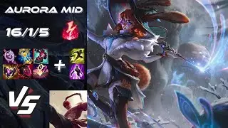 MID Aurora vs Lee Sin - EU Challenger Patch 15.1