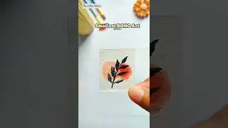 Easy Mini Boho Art | DIY Small Boho Painting for Beginners#shorts