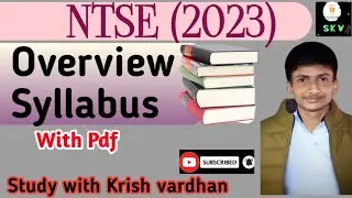 Full Syllabus for NTSE (2023).#ntse2023