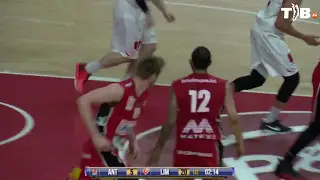 Seth Tuttle (Limburg United) Takes baseline and finished with the slam