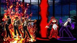 [KOF MUGEN] O.Kyo Kusanagi Lv3 VS Clone Kyo Blood & Clone Iori Blood Lv3 (12p)