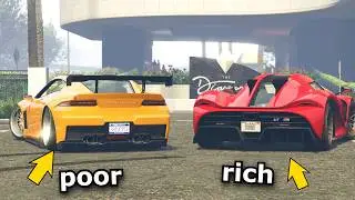 The Broke People In GTA VS The Rich - GTA Online Car Meet