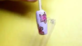 Pink flowers with gold foil nails tutorial