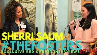 Sherri Saum interviewed on the set of Freeform's 