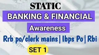 Static banking awareness for rrb po mains 2020|rrb assistant|ibps po 2020|Rbi