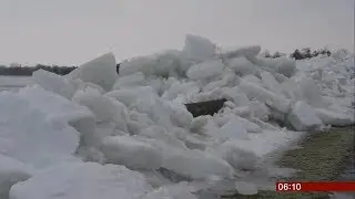 Weather Events 2019 - Ice tsunami (ice shove) (Canada) - BBC News - February 2019