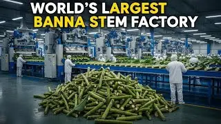 Inside the Largest U.S. Banana Stem Factory | High-Tech Processing (Full Process)