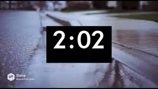 3 Minute Countdown Timer &ndash; Gentle Rain Background
