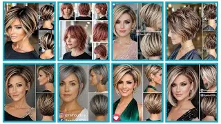 Impressive eye-catching Short Stacked Bob Pixie haircuts for women 40+50+60