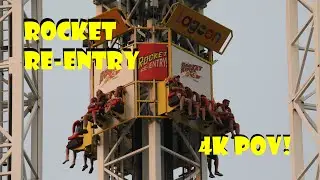 Lagoon Amusement Park Rocket Re-Entry 4K POV