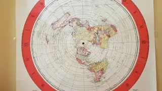 Flat earth map - Exit at the north -