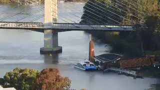 Eleanor Schonell Bridge UQ St Lucia CityCat Terminal - Time-lapse 10 seconds