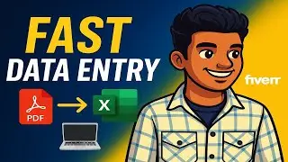 Top Fiverr Data Entry Gig 2025 | Excel, PDF, Typing, Copy Paste 💻