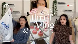 Thrift Vlog and Trying DUBAI CHOCOLATE!  | Atlanta Thrifting + Haul