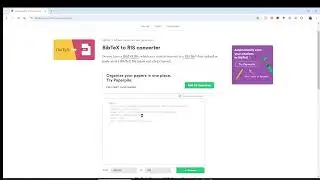 How to convert BibTeX to RIS file online 