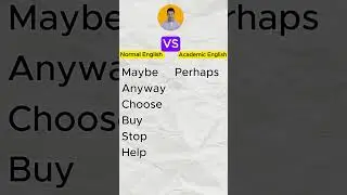 Normal English vs Academic English #englishlearning #shorts