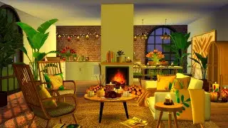Cosy Spring Cottage Fireplace Ambience  Cosy fireplace and crackling fireplace  Fall Asleep Fast