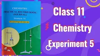 Class 11 Chemistry | Practical Record book (Journal) | Experiment 5 #chemistry @efactsbyshubhampatel