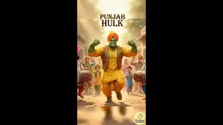 Punjab Hulk 💚 Punjabi Dance Bhangra | AI Cartoon Dance Video for Kids 🕺🎶