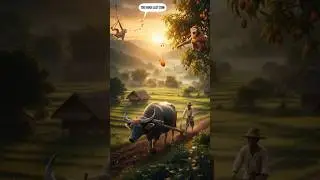 the hardworking cow and the monkey story #shorts