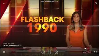 Charleville 1990 flood evacuation. Seven news flashback Brisbane.