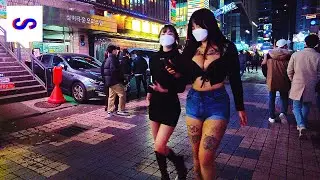 【4K】 Walking Gangnam Station - Korean Girls know how to PARTY 2 - Nightlife Ambience│Seoul, Korea