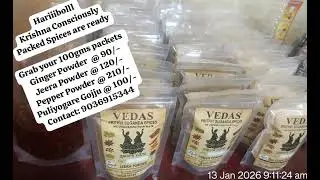 Hare Krishna, Krishna consciously packed all kind of spices are available without onion and garlic