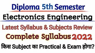 Electronics Engineering 5th semester Latest Syllabus Review. UPBTE Electronics Engineering Syllabus