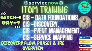 ITOM Training || Batch 5 || Day 9 || Discovery Flow, Phases & IRE Overview #itom #discovery #IRE