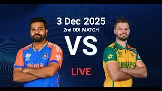 IND vs SA &ndash; Live 2nd ODI Match Today | 3 December 2025 | India vs South Africa Live Score & Updates