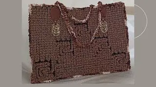 Kanvas üzerine zincir çekerek çanta yapımı,plaj çantası yapımı.