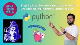 Step By Step Process Creating a Mahadev Drawing Using Python's Turtle Module #shiva #lordshiva