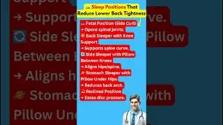 🛌 Sleep Positions That Ease Lower Back Pain