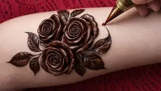 Very Easy And Stylish Front Hand Mehndi Design | Asthetic rose mehndi design | mehndi 