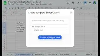 How to Create Multiple Sheets in Google Sheets | How to Create Multiple Template Sheet Copies