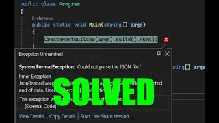 C# | Could not parse the JSON file error (SOLVED)