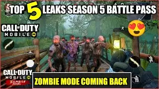 *NEW* Codm Battle Pass Leaks And Zombie Mode Gameplay | Season 5