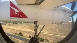 QantasLink Dash 8 Q400 Takeoff At  Barcaldine and Landing in Longreach