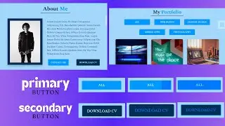 Build a Responsive Personal Portfolio Website with HTML, CSS and JavaScript | Buttons