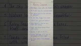 Rainy season ll Essay on Rainy Season #youtube #essay #rainyseason #10linesessay