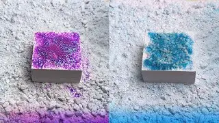 Purple VS Blue Glitter Gym Chalk ASMR 💜💙 | Crunch Battle
