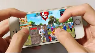 Iphone 6 Free Fire Gameplay test full max settings HUD+DPI+ MACRO 1 old testing black color